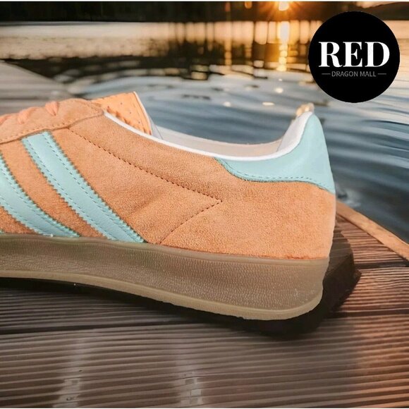 Adidas Originals GAZELLE INDOOR IH7499 Easy Orange Clear Mint Gum - Men's Sz 10 - Picture 14 of 16